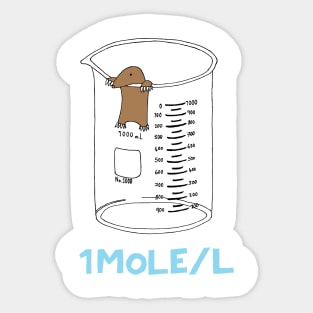 Chemistry 1 Mole per Litre Sticker